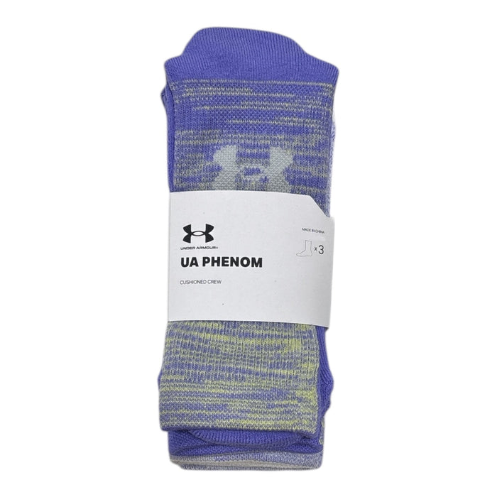Under Armour Men's UA Phenom Cushioned Crew Sock, 3 Pair, US00273