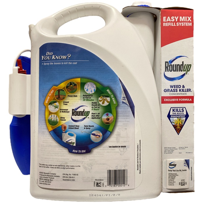 Roundup Ready-To-Use Weed & Grass Killer Plus with Wand & Concentrate Refill