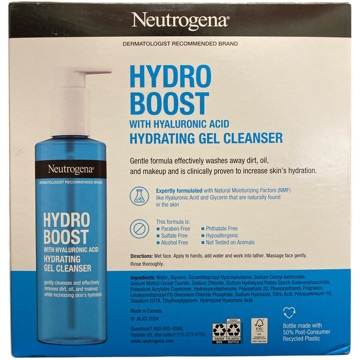 Neutrogena Hydro Boost Hydrating Gel Cleanser, 7.8 fl.oz, 3pk