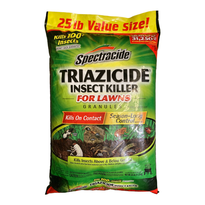 Spectracide Triazicide Granule Insect Killer For Lawns Covers 31,250SqFt, 25Lbs