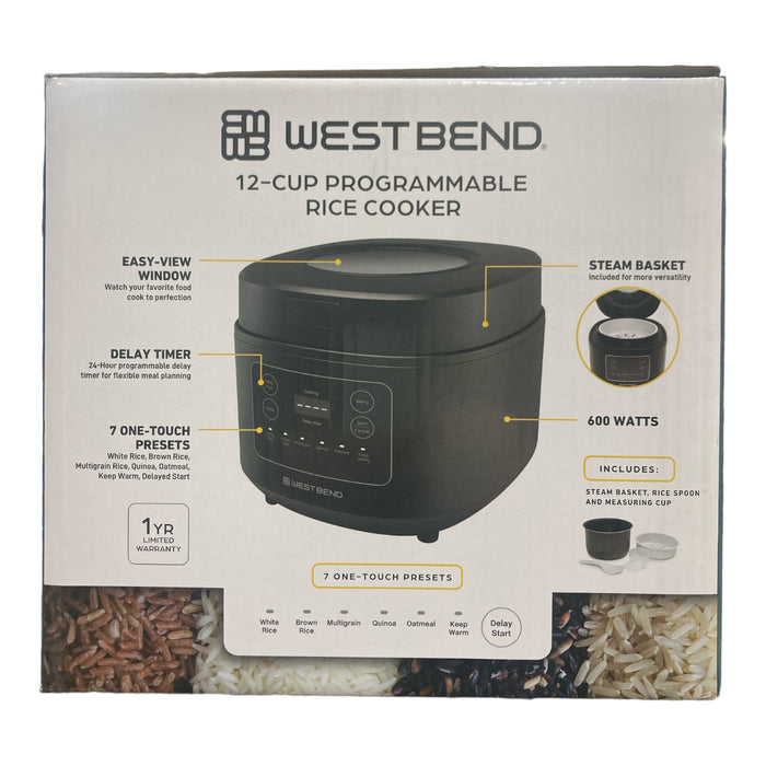 West Bend Multi-Function Rice and Grain Cooker, 12 Cup