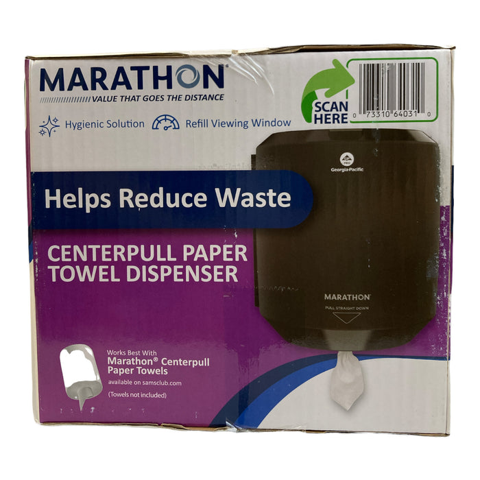 Marathon Centerpull Paper Towel Dispenser, Smoke, 9.15in W x 11.5in D x 8.6in H