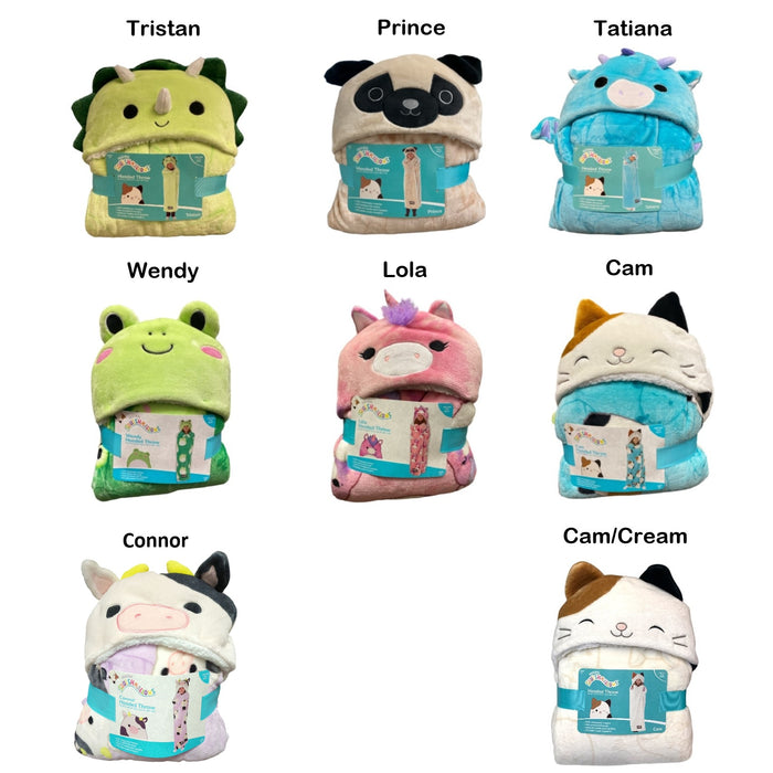 Squishmallows Super Soft Sherpa Hooded Throw with Hand Pockets