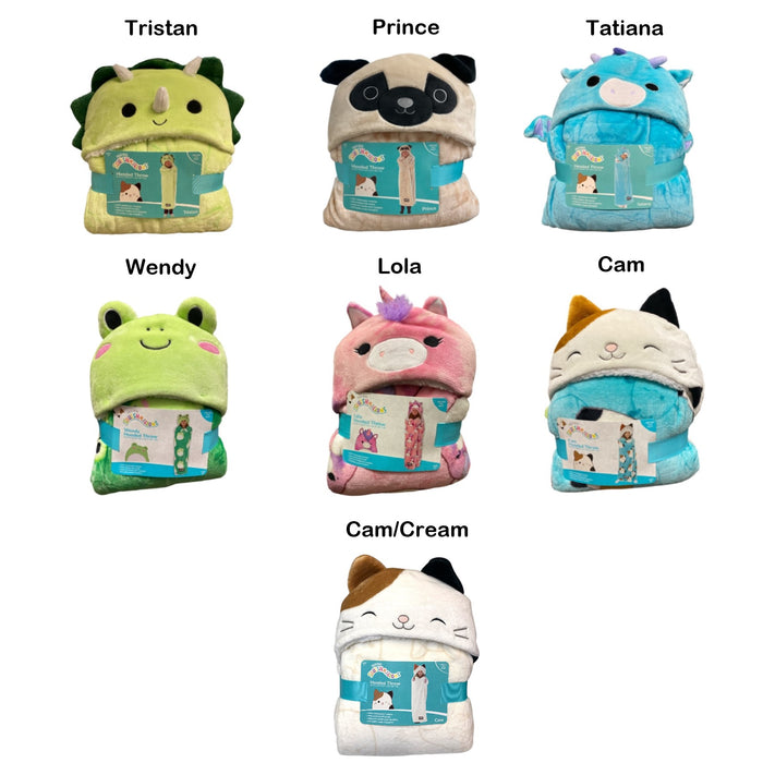 Squishmallows Super Soft Sherpa Hooded Throw with Hand Pockets