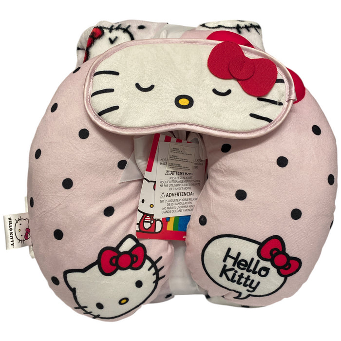 Licensed Character Kids 3-Piece Travel Set, with Neck Pillow, Throw, & Eye Mask