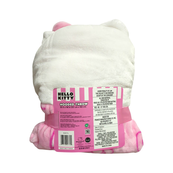 Franco Kids Licensed Plush Hooded Throw with Faux Fur Lining, 40"x50"