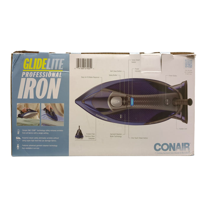 Conair GlideLite Prefessional Iron with 1 Temp Technology, GI605GD