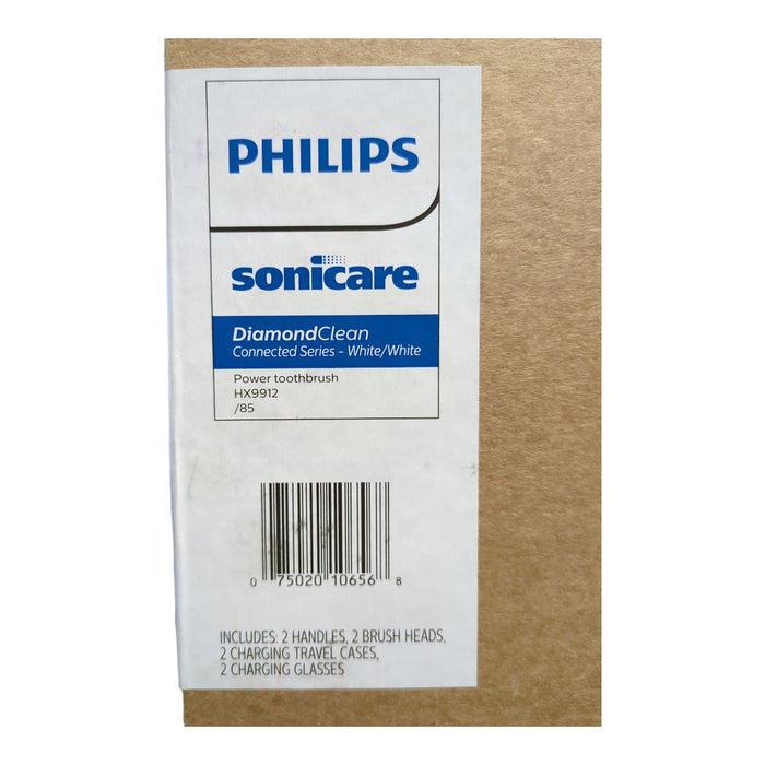 Philips Sonicare DiamondClean Power Toothbrush, White Handles, 2pk