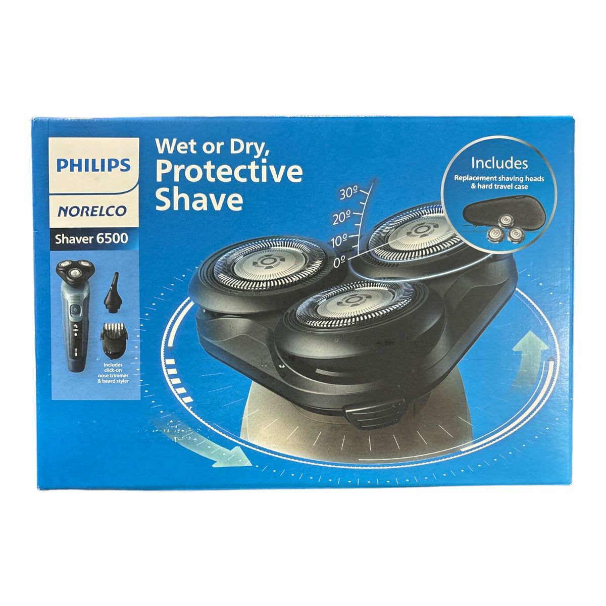 Phillips Norelco Wet/Dry Shaver 6500, Beard Styler, Nose Trimmer & Cas ...