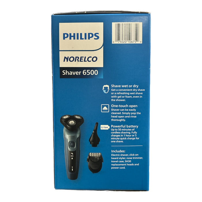 Phillips Norelco Wet/Dry Shaver 6500, Beard Styler, Nose Trimmer & Case