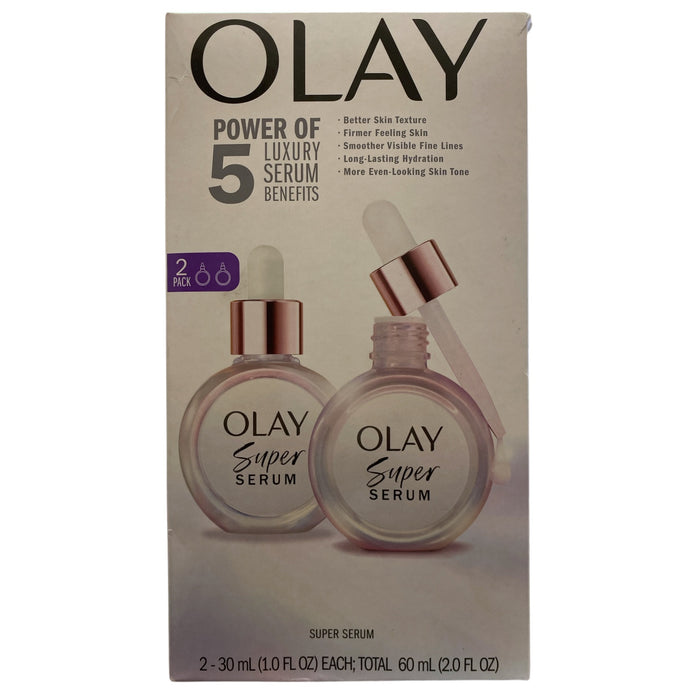 Olay Super Serum with Collagen Peptide, & Alpha Hydroxy Acid, 1 floz, 2pk