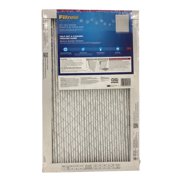 Filtrete Ultra Allergen 2X Bacteria and Virus Filter, 12x20x1, 1600 MPR, 4 Pack