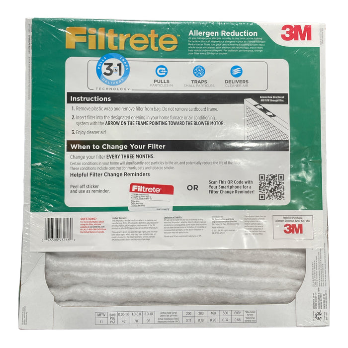 Filtrete Dual-Action MPR 1200D 2X Dust Defense Filter 14x14x1, 4 Pack