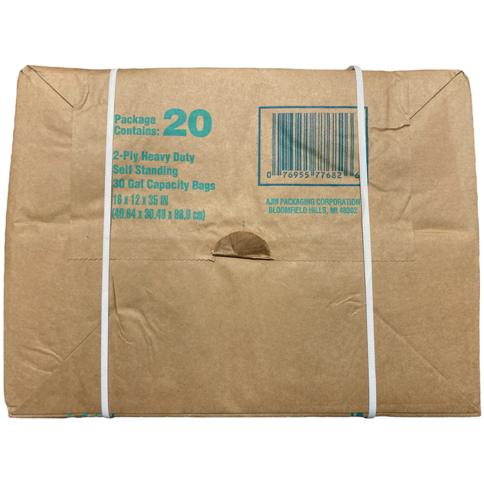 Member's Mark Heavy Duty 2-Ply Self Standing Paper Lawn & Leaf Bags, 30Gal, 20ct