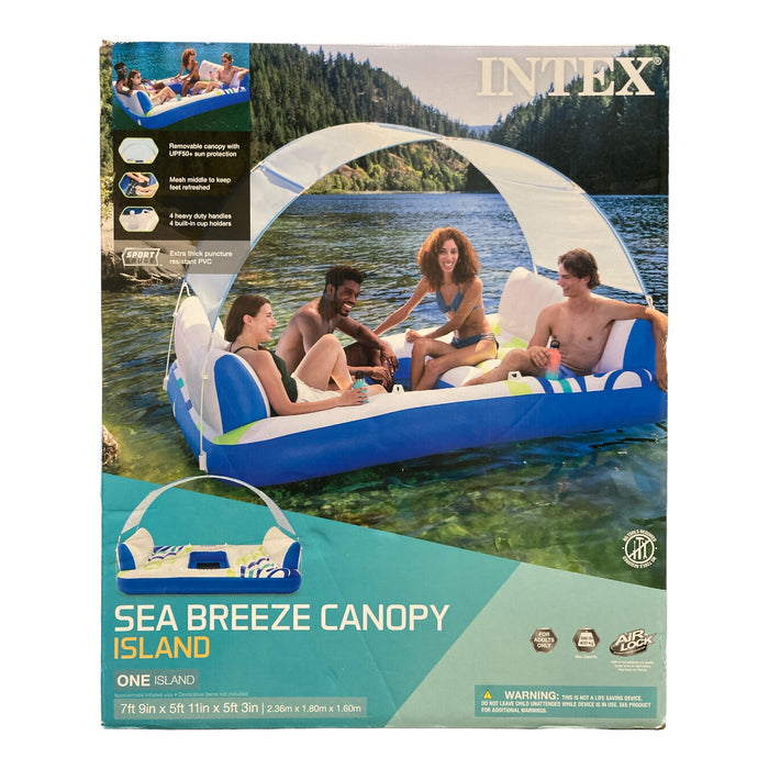 Intex Sea Breeze Island with Removable Canopy, 4 Person, 880lbs Capacity, 57252S