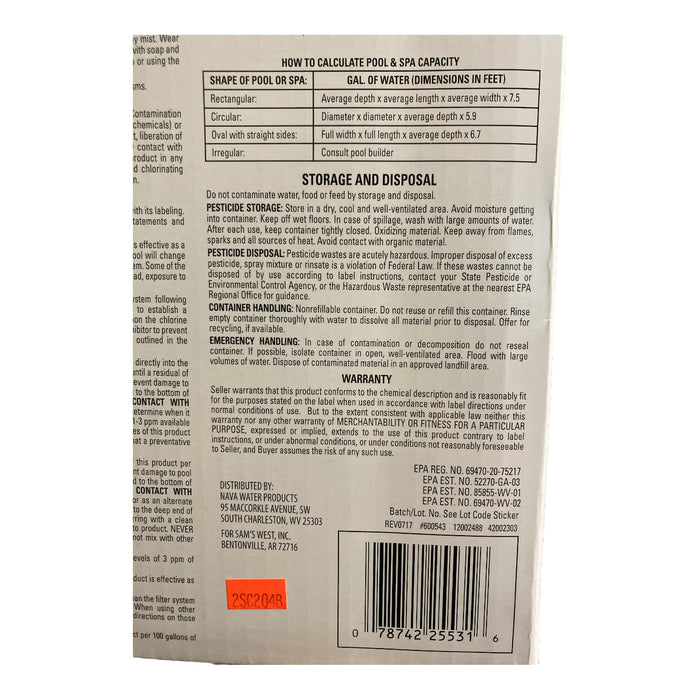 Member's Mark Quick Dissolving Shock Stabilizer, 1lb pouch (24 count)