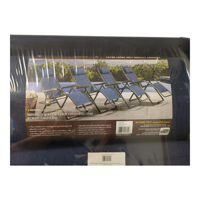 Member's Mark Extra Large Anti-Gravity Lounger with Side Table, 300lbs