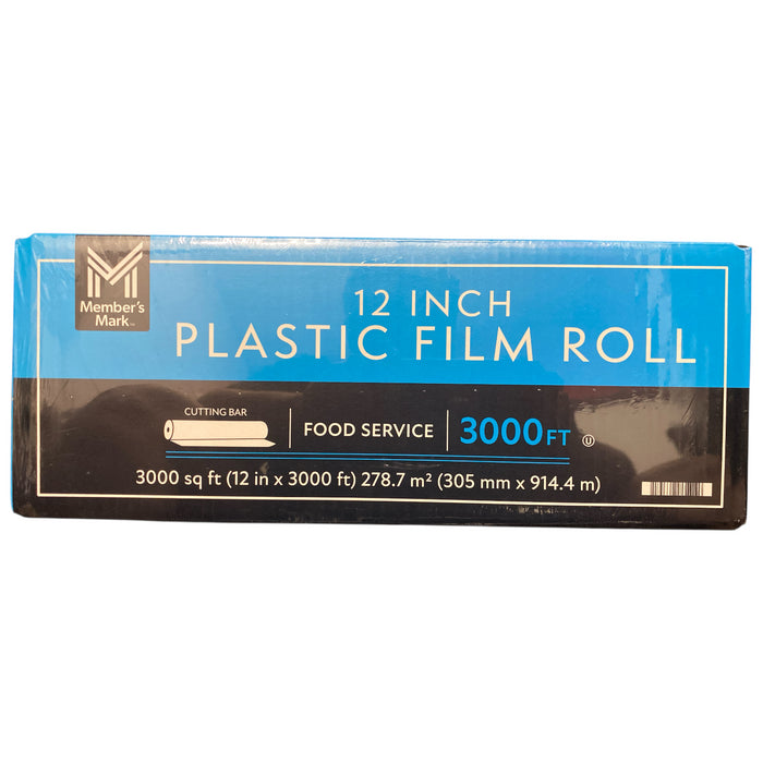 Member's Mark Foodservice Clear Plastic Film Roll, 12" x 3,000'