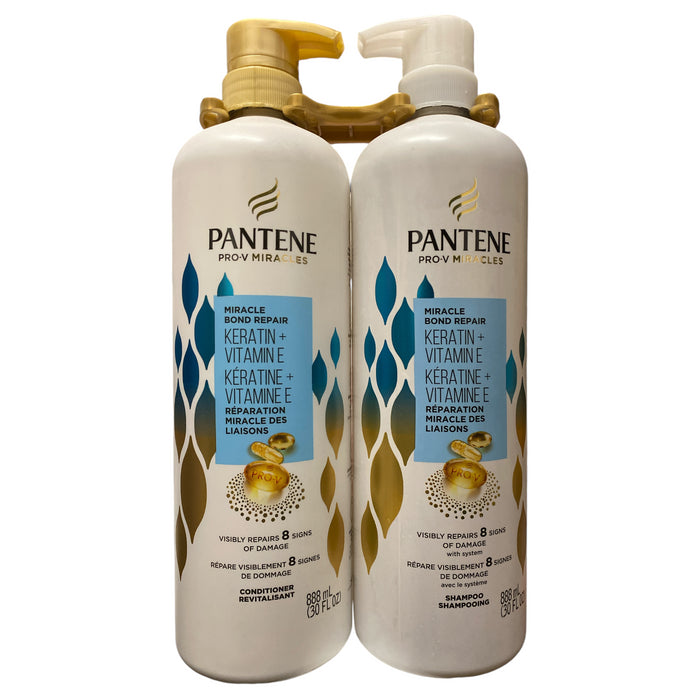 Pantene Pro-V Miracles Bond Repair Shampoo & Conditioner, 30 floz, 2pk