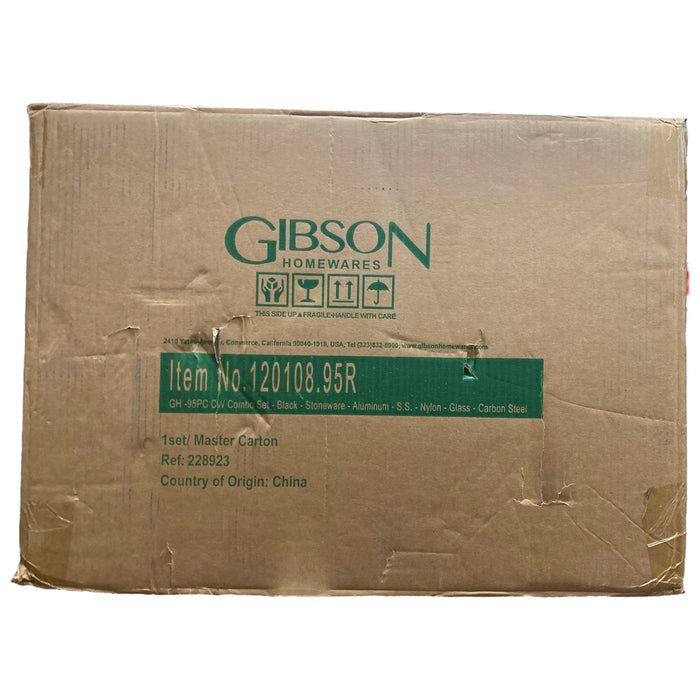 Gibson Home 95-Piece Complete Kitchen Starter Set, Black