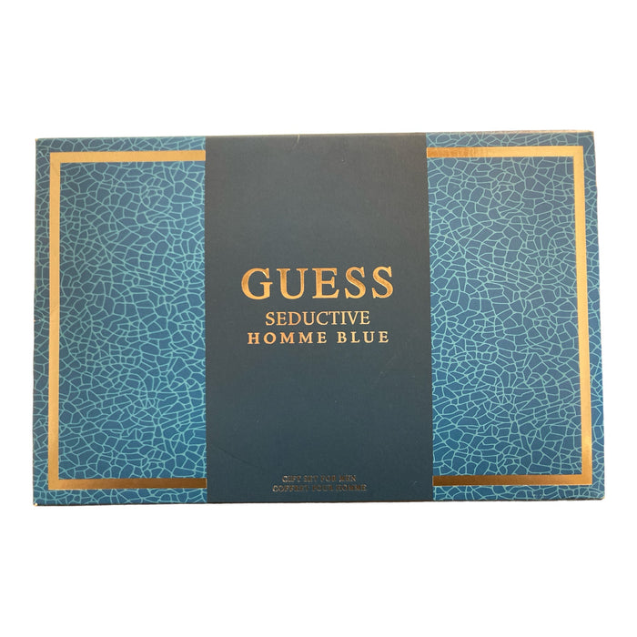 Guess Seductive Homme Blue Eau de Toilette, Body Spray, Shower Gel Gift Set