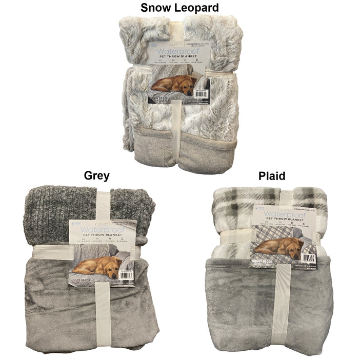 Doggy Decor Oversized Waterproof Pet Throw Blanket, 60" x 70"