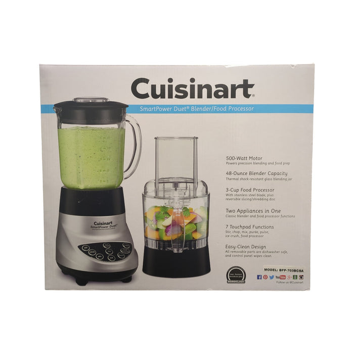 Cuisinart SmartPower Duet 500W Blender/Food Processor, Silver