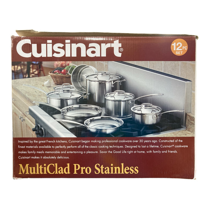 Cuisinart MultiClad Pro Triple Ply Stainless Steel Cookware Set, 12pc