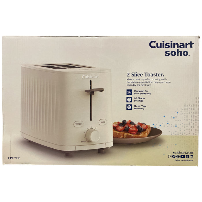 Cuisinart Soho Collection 2 Slice Toaster, Reheat and Bagel Setting, Truffle