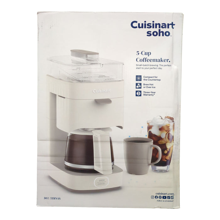 Cuisinart Soho 5 Cup Hot or Over Ice Brewing Coffeemaker, Truffle