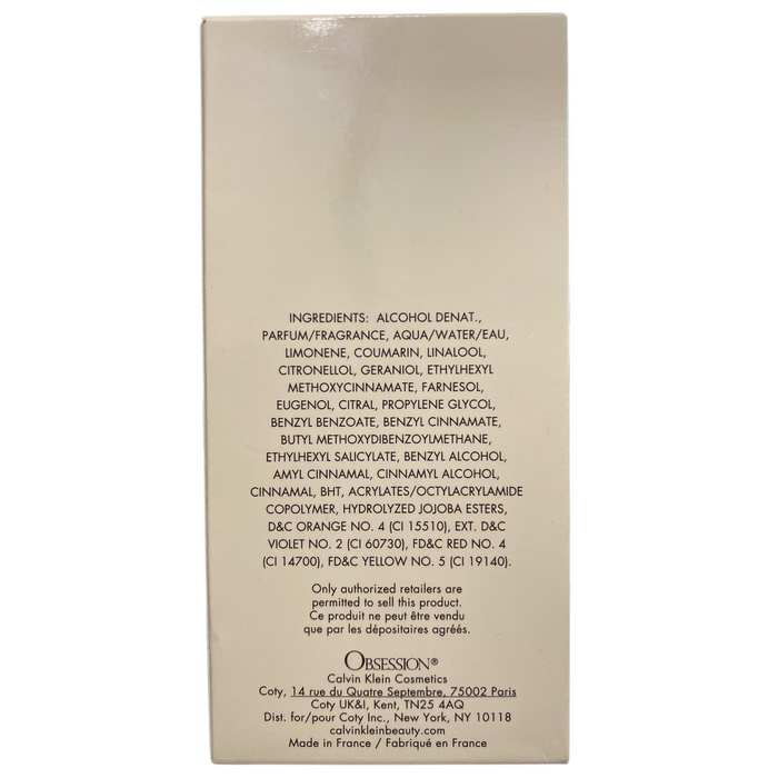 Calvin Klein Obsession Women's Eau de Parfum Spray, 3.4fl oz