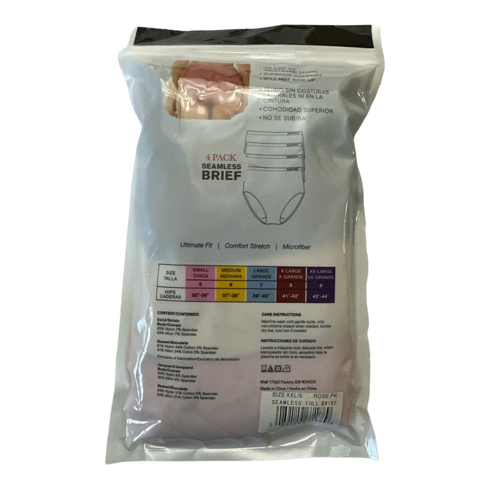 Ellen Tracy Essentials Women's Comfort Stretch Microfiber Seamless Brief