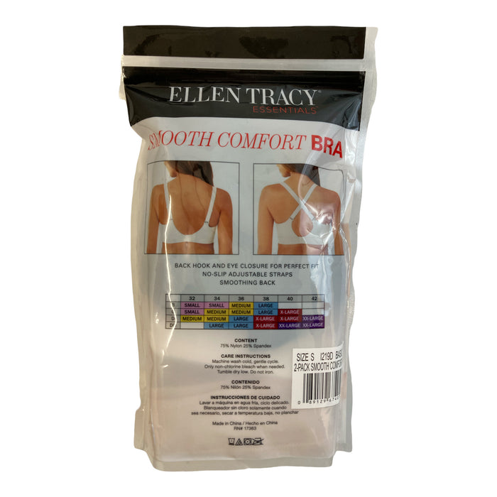 Ellen Tracy Super Soft Wirefree Smooth Microfiber Comfort Bra