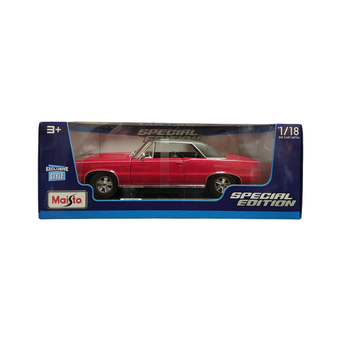 Maisto Special Edition 1/18 Scale Die Cast Metal 1965 Pontiac GTO, Red