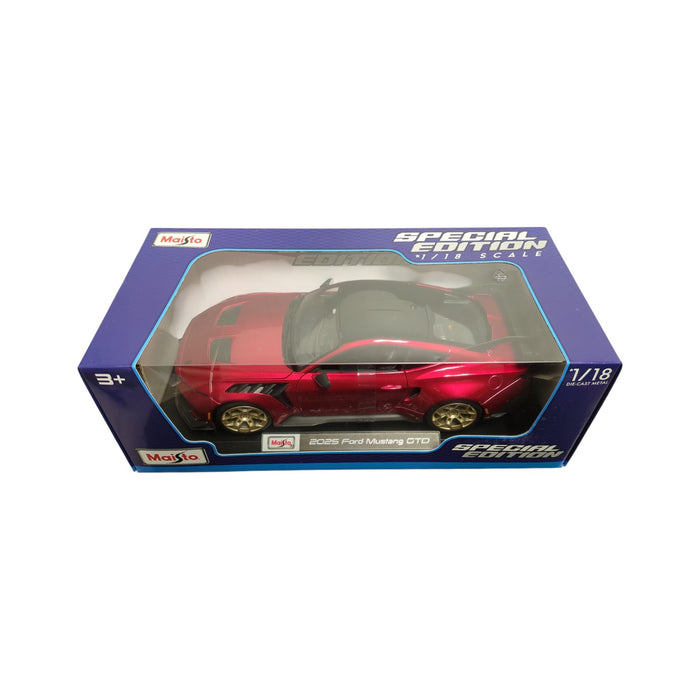 Maisto Special Edition 1/18 Scale Die Cast 2025 Ford Mustang GTD, Red