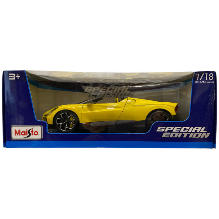 Maisto Special Edition 1/18 Scale Die Cast Metal, Bugatti Mistral, Yellow