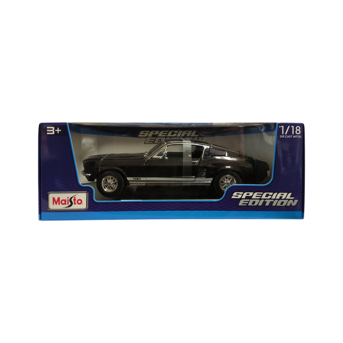 Maisto Special Edition 1/18 Scale Die Cast 1967 Ford Mustang GTA Fastback, Black