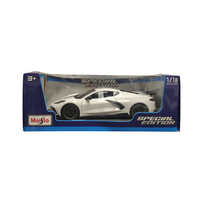 Maisto Special Edition 1/18 Scale Cast Metal 2020 Chevy Corvette Stingray, White