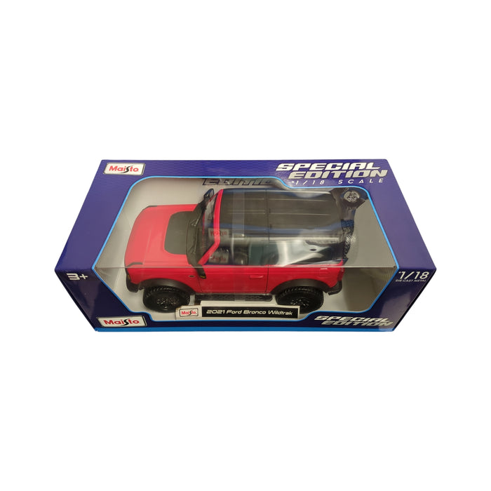 Maisto Special Edition 1:18 Scale Diecast Metal, 2021 Black Ford Bronco Wildtrak