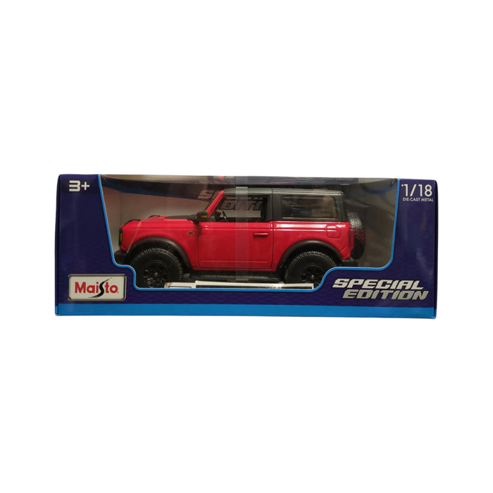 Maisto Special Edition 1:18 Scale Diecast Metal, 2021 Black Ford Bronco Wildtrak