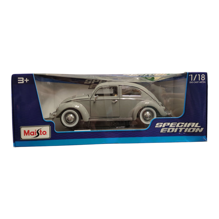 Maisto Special Edition 1/18 Scale Die Cast Metal 1955 VW Kafer Bettle, Grey