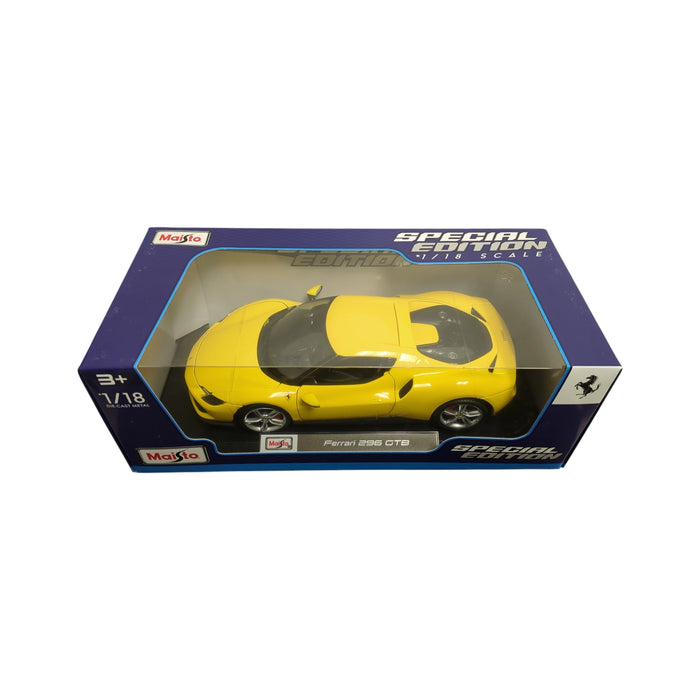 Maisto Special Edition 1/18 Scale Die Cast Metal Ferrari 296 GTB, Yellow