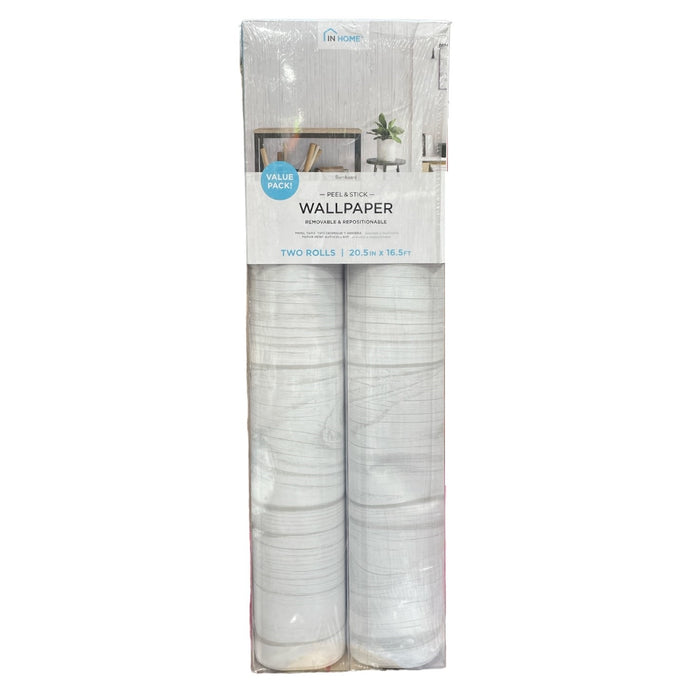 InHome Barnboard Peel & Stick Wallpaper, Set of 2 Rolls (20.5" x 16.5' Each)