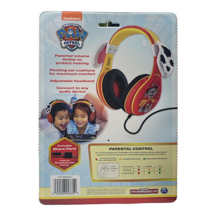 Paw Patrol Kids Wired Adjustable Headphones, Parental Volume Limiter