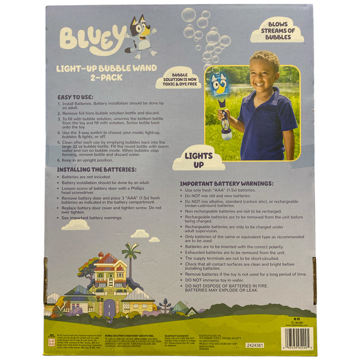 Licensed Character Light-Up Bubble Wands with Bubble Solution, 2 pk