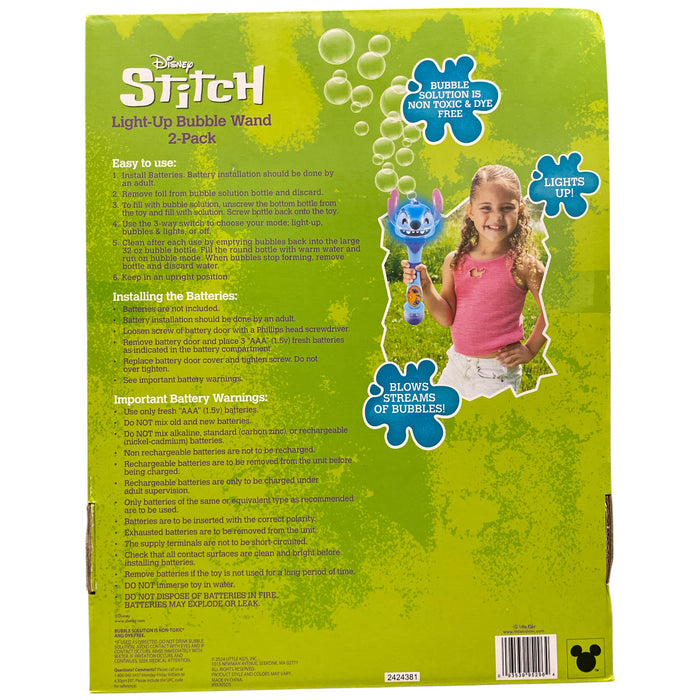 Licensed Character Light-Up Bubble Wands with Bubble Solution, 2 pk