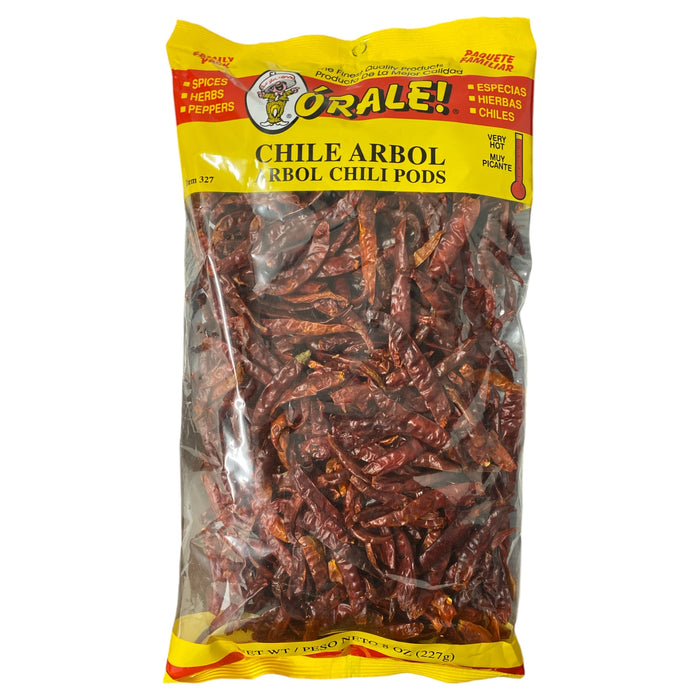 Orale! Arbol Pepper Pods, Family Pack, 8oz