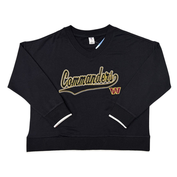 NFL Women's Relaxed Fit V-Neck Pullover Sweatshirt