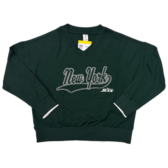 NFL Women's Relaxed Fit V-Neck Pullover Sweatshirt