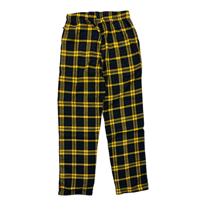 Liv Casual Men's NCAA Team Logo Embroidered Patch Flannel Pant